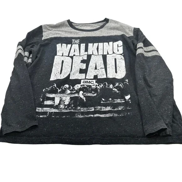 The Walking Dead Men's Size Unknown Long Sleeve Tee Shirt Black Preowned - Picture 1 of 10
